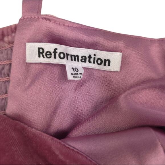 Reformation Desiree Velvet Top Rhinestone Strap in Sugar Plum - Picture 9 of 12